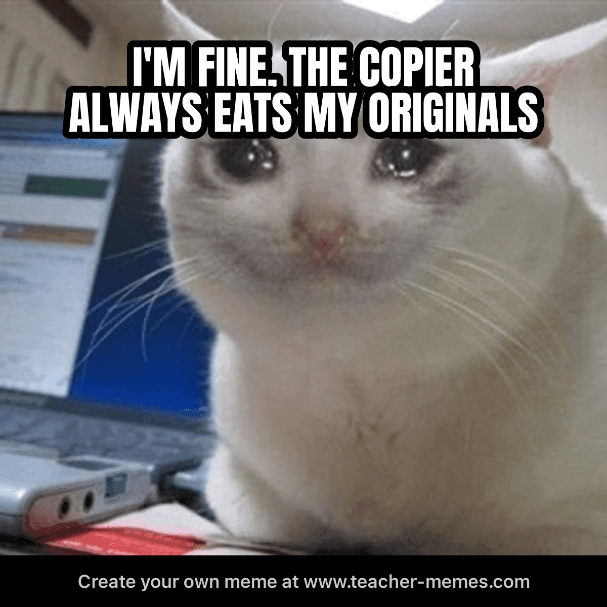 I'M FINE, THE COPIER ALWAYS EATS MY ORIGINALS