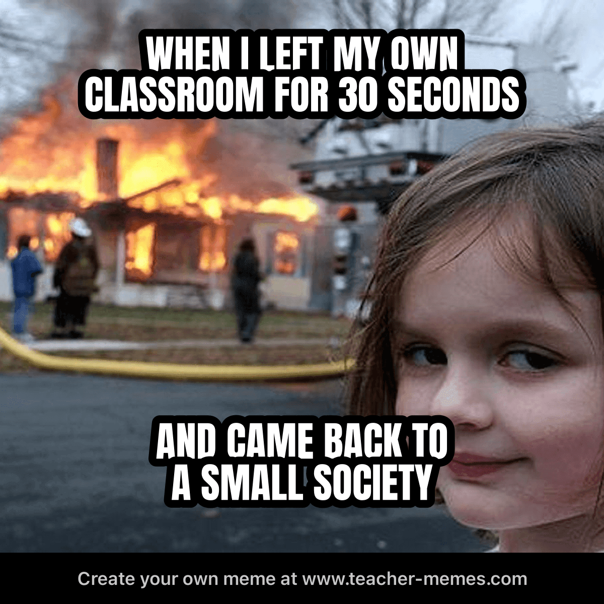 LEFT FOR 30 SECONDS / CAME BACK TO A SMALL SOCIETY